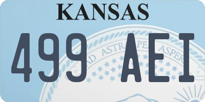 KS license plate 499AEI