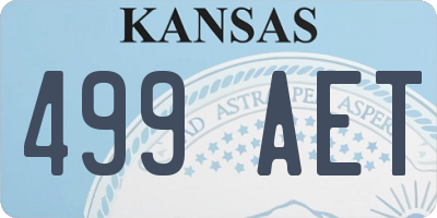 KS license plate 499AET