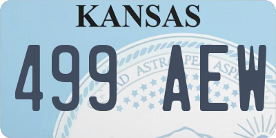 KS license plate 499AEW