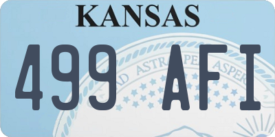 KS license plate 499AFI