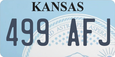KS license plate 499AFJ