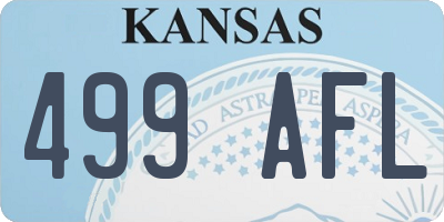 KS license plate 499AFL