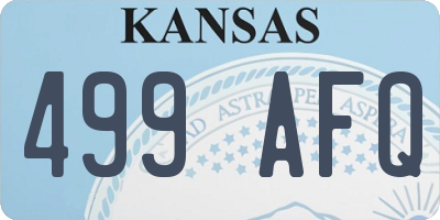 KS license plate 499AFQ