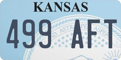 KS license plate 499AFT