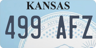 KS license plate 499AFZ