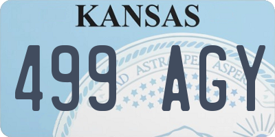 KS license plate 499AGY
