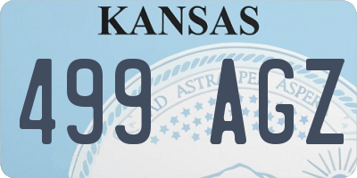 KS license plate 499AGZ