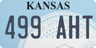 KS license plate 499AHT