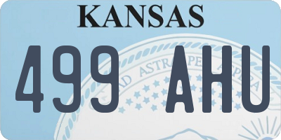 KS license plate 499AHU