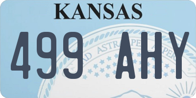 KS license plate 499AHY