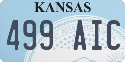 KS license plate 499AIC