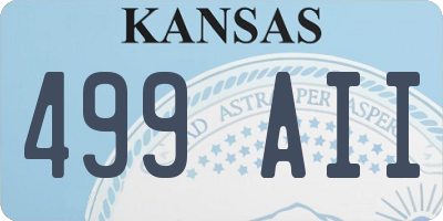 KS license plate 499AII