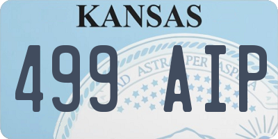 KS license plate 499AIP