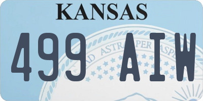 KS license plate 499AIW