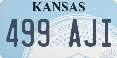 KS license plate 499AJI