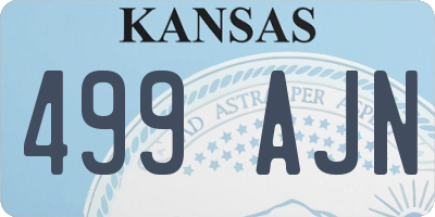 KS license plate 499AJN