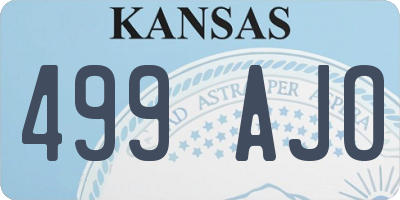 KS license plate 499AJO