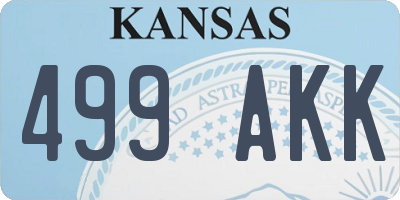 KS license plate 499AKK