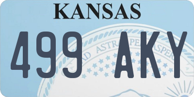 KS license plate 499AKY