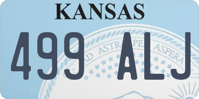 KS license plate 499ALJ