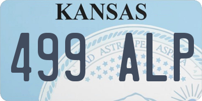 KS license plate 499ALP