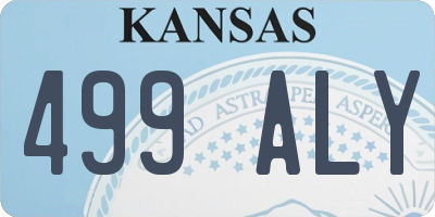 KS license plate 499ALY