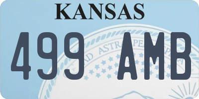 KS license plate 499AMB