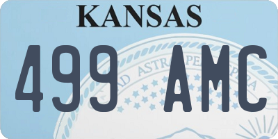 KS license plate 499AMC
