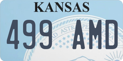 KS license plate 499AMD