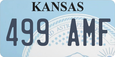 KS license plate 499AMF