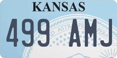 KS license plate 499AMJ
