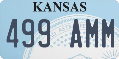KS license plate 499AMM