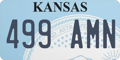 KS license plate 499AMN
