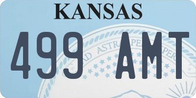 KS license plate 499AMT