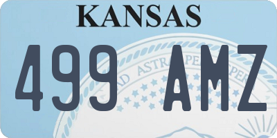 KS license plate 499AMZ