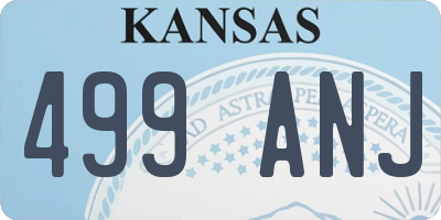 KS license plate 499ANJ