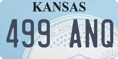 KS license plate 499ANQ