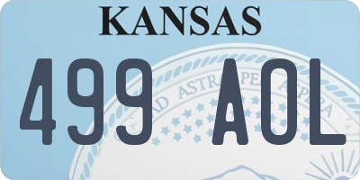 KS license plate 499AOL
