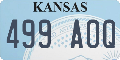 KS license plate 499AOQ