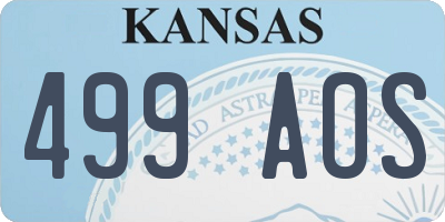 KS license plate 499AOS
