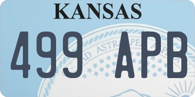 KS license plate 499APB