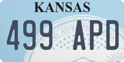 KS license plate 499APD