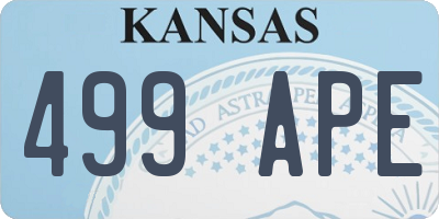 KS license plate 499APE