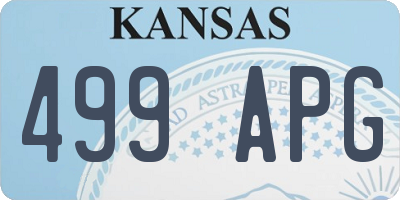 KS license plate 499APG
