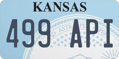 KS license plate 499API