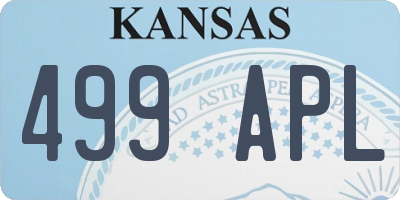 KS license plate 499APL