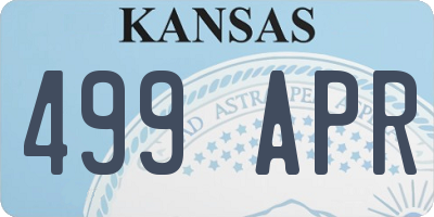 KS license plate 499APR
