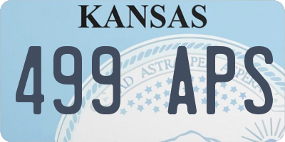 KS license plate 499APS