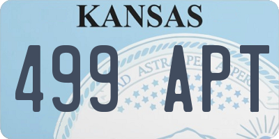 KS license plate 499APT