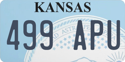 KS license plate 499APU